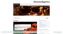 Desktop Screenshot of kleinstadtgarten.wordpress.com