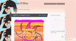 Desktop Screenshot of akissofbliss.wordpress.com
