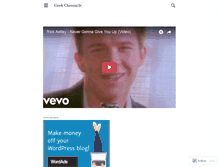 Tablet Screenshot of geekchronicle.wordpress.com