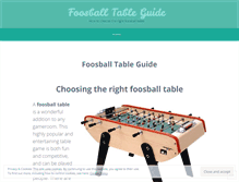 Tablet Screenshot of foosballtableguide.wordpress.com