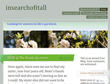 Tablet Screenshot of insearchofitall.wordpress.com