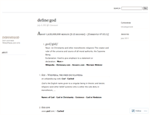 Tablet Screenshot of definegod.wordpress.com