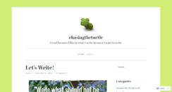 Desktop Screenshot of chasingtheturtle.wordpress.com