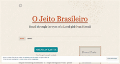 Desktop Screenshot of ojeitobrasileiro.wordpress.com