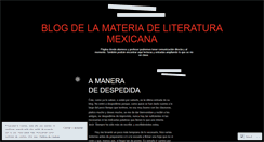 Desktop Screenshot of literaturamexicanaigi.wordpress.com