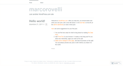 Desktop Screenshot of marcorovelli.wordpress.com