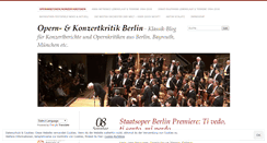 Desktop Screenshot of konzertkritikopernkritikberlin.wordpress.com