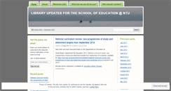 Desktop Screenshot of educlibraryupdatesntu.wordpress.com