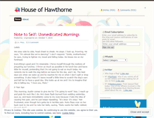 Tablet Screenshot of houseofhawthorne.wordpress.com