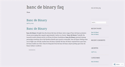 Desktop Screenshot of coverpage.bancdebinaryfaq.wordpress.com