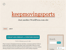 Tablet Screenshot of keepmovingsports.wordpress.com