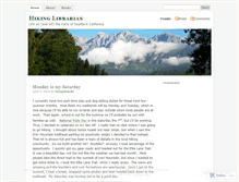 Tablet Screenshot of hikinglibrarian.wordpress.com