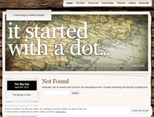 Tablet Screenshot of itstartedwithadot.wordpress.com
