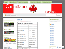 Tablet Screenshot of canadiando.wordpress.com