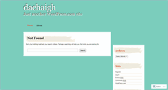 Desktop Screenshot of dachaigh.wordpress.com