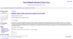 Desktop Screenshot of hollandamericacruisenews.wordpress.com