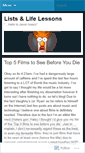 Mobile Screenshot of listsandlifelessons.wordpress.com