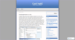 Desktop Screenshot of coolhake.wordpress.com