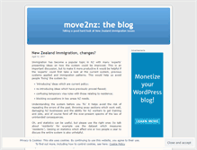 Tablet Screenshot of move2nz.wordpress.com