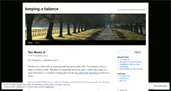 Desktop Screenshot of keepingabalance.wordpress.com