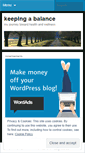 Mobile Screenshot of keepingabalance.wordpress.com