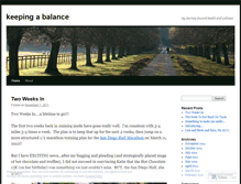 Tablet Screenshot of keepingabalance.wordpress.com