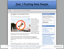 Tablet Screenshot of godihatepeople.wordpress.com
