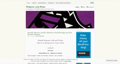 Desktop Screenshot of personandpoet.wordpress.com