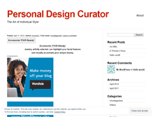 Tablet Screenshot of personaldesigncurator.wordpress.com