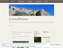 Tablet Screenshot of karmelblumen.wordpress.com