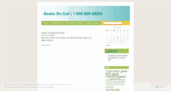 Desktop Screenshot of geeksoncall.wordpress.com