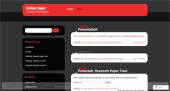 Desktop Screenshot of kristabaer.wordpress.com