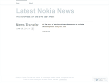 Tablet Screenshot of latestonnokia.wordpress.com