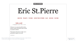 Desktop Screenshot of ericstpierre.wordpress.com