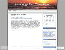 Tablet Screenshot of knowledgefirst.wordpress.com
