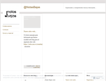 Tablet Screenshot of notasbajas.wordpress.com