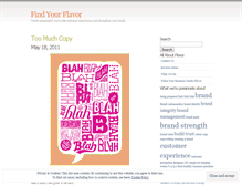 Tablet Screenshot of flavorstrategies.wordpress.com