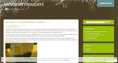 Desktop Screenshot of mysavorythoughts.wordpress.com