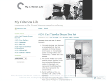 Tablet Screenshot of mycriterionlife.wordpress.com