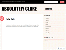 Tablet Screenshot of absolutelyclare.wordpress.com