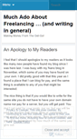 Mobile Screenshot of muchadoaboutfreelancing.wordpress.com