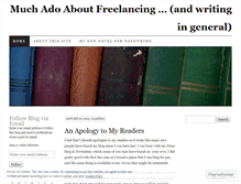 Tablet Screenshot of muchadoaboutfreelancing.wordpress.com