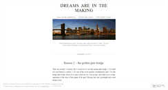 Desktop Screenshot of dreamsareinthemaking.wordpress.com