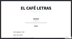 Desktop Screenshot of cafeletras.wordpress.com