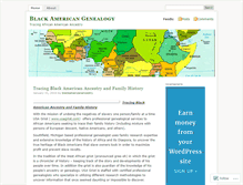 Tablet Screenshot of blackamericangenealogy.wordpress.com