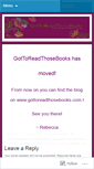 Mobile Screenshot of gottoreadthosebooks.wordpress.com