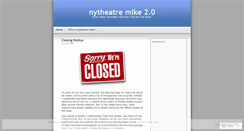 Desktop Screenshot of nytheatremike.wordpress.com