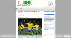 Desktop Screenshot of juegofootball.wordpress.com