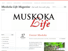 Tablet Screenshot of muskokalifemagazine.wordpress.com