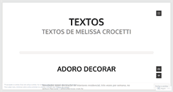 Desktop Screenshot of melissacrocetti.wordpress.com
